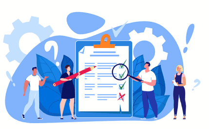 Illustration of a group of people looking at an oversized healthcare checklist on a clipboard in front of a blue background. Click here to learn how hospitals, ASCs, and physicians use our healthcare data analytics platform to reduce costs and improve patient outcomes.